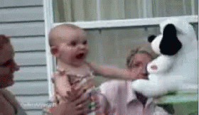 funny excited baby gif