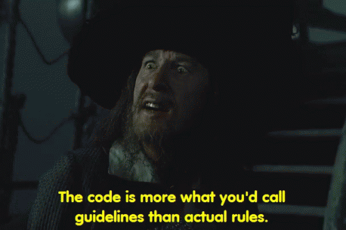 Image result for guidelines instead of rules gif