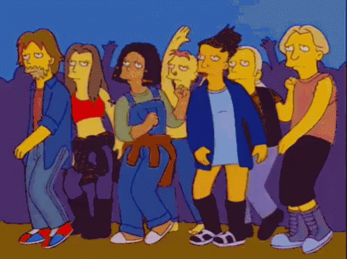 Image result for simpsons teenage dance