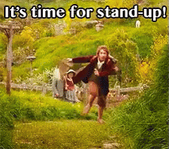 It's Time For Stand-up! GIF - Standup Lotr Hobbit GIFs