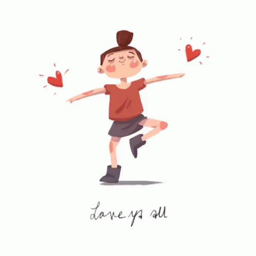Love Ya All Gif Valentines Heart Dancing Discover Share Gifs