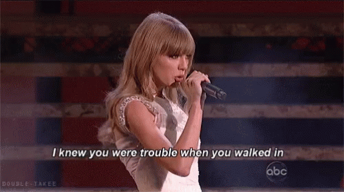Trouble Taylor Swift GIF - Trouble TaylorSwift Sing - Discover ...
