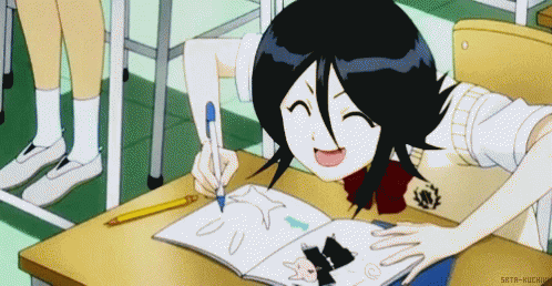Rukia Drawing GIFs | Tenor