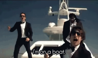 Image result for im on a boat gif