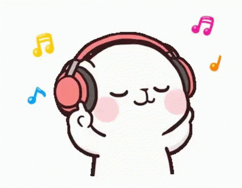 listening to music gif