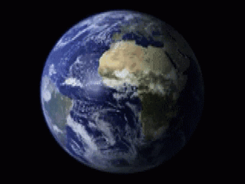 earth spinning animated gif with lights