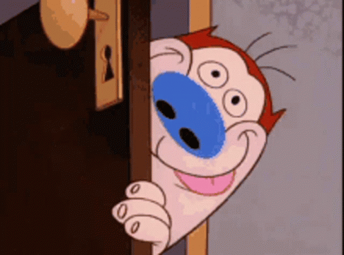 ren and stimpy shiny red button gif