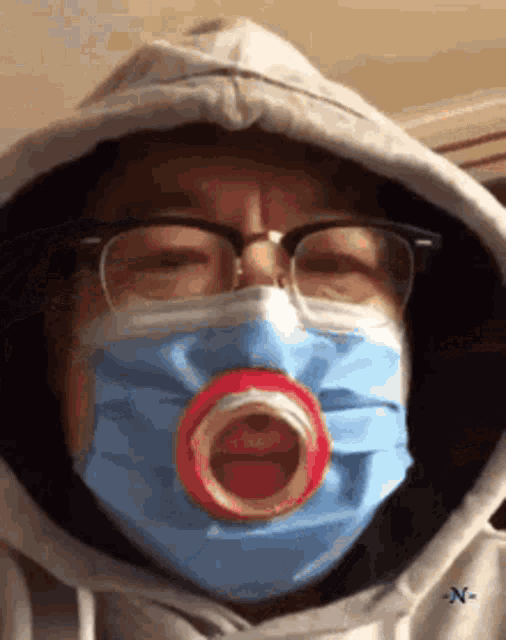 Drinking Face GIF - Drinking Face Mask GIFs