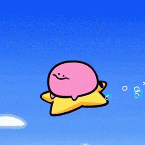 Kirby On Star Gif