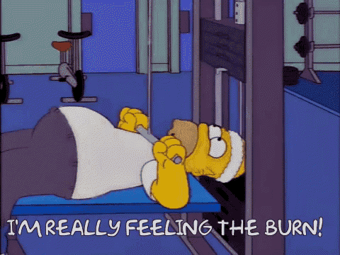 Gym Workout GIF - Gym Workout TheSimpsons GIFs