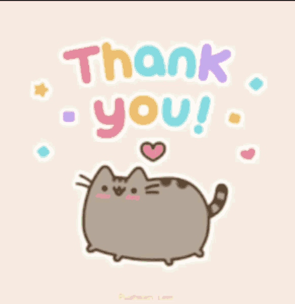 Thank You Hearts Gif Thankyou Hearts Pusheen Discover Share Gifs
