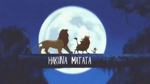 Resultado de imagen de gif hakuna matata