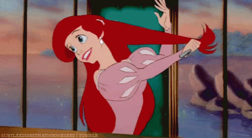 Image result for ariel combing hair