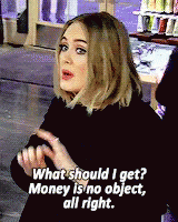 Image result for money is no object gif