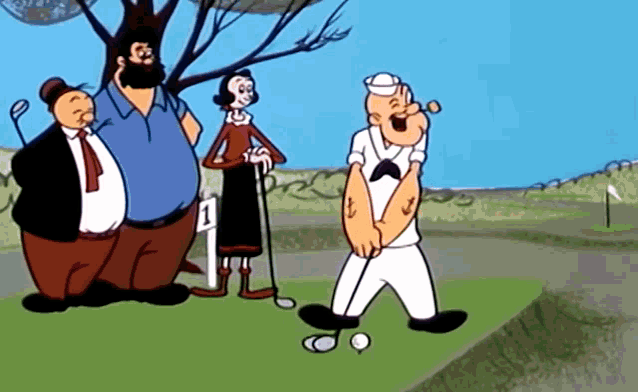 Image result for popeye golf gif