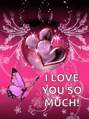 ILove You So Much Butterfly GIF - ILoveYouSoMuch Butterfly Sparkle