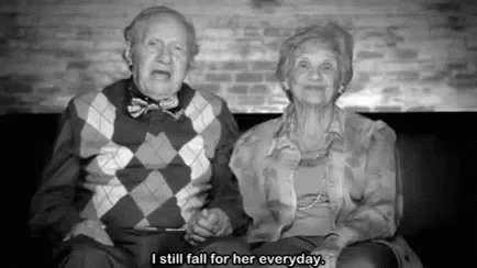 old people gif inlove