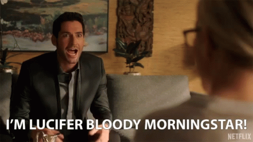 Image result for i am lucifer bloody morningstar gif