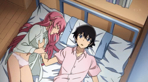 yuno gasai sleep gif yunogasai sleep panties discover share gifs