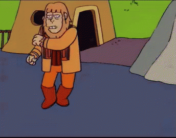 Image result for the simpsons dr zaius breakdance gif