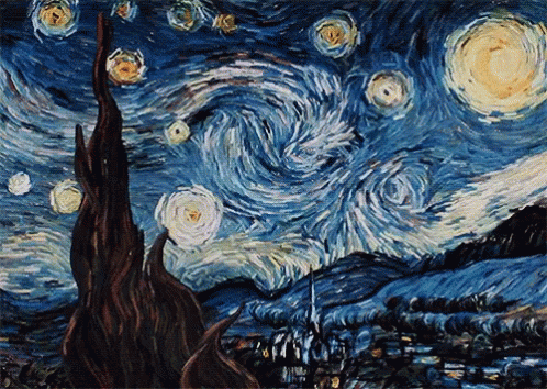 Starry Starry Night Vincent Van Gogh Gif - Starrystarrynight