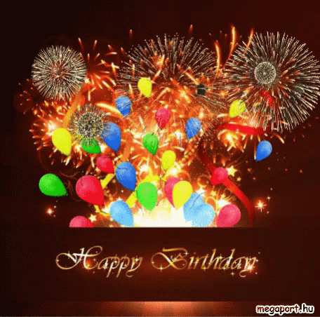 Happy Birthday Balloons GIF - HappyBirthday Balloons Fireworks ...