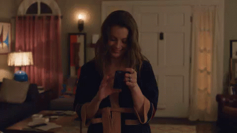 Texting Your Boo Like Gif Giddy Romance Gillianjacobs Discover