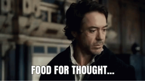 Image result for sherlock holmes food for thought gif