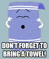 Image result for towelie don't forget to bring a towel gif