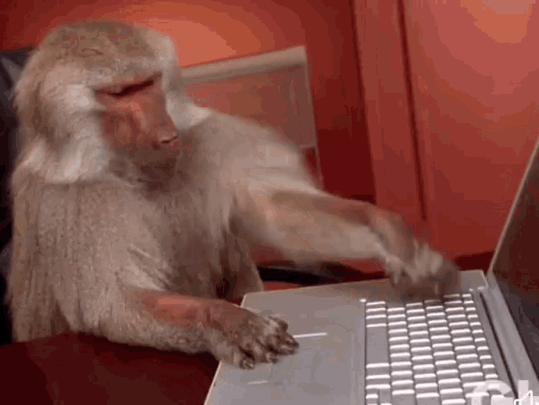 Spike Monkey Typing GIF - Spike MonkeyTyping GIFs