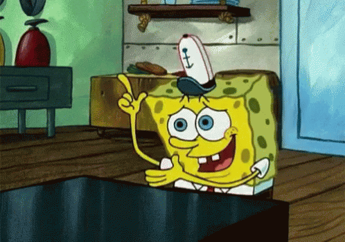 spongebob at night gif
