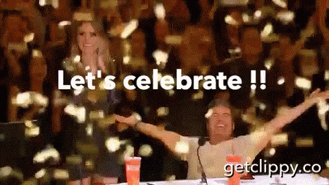 Image: https://media1.tenor.com/images/5c3cf0a0147818b9037d354b5b739bb9/tenor.gif?itemid=8916587 Image result for celebrate gif