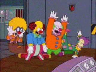 Clowns Simpsons Gif Clowns Simpsons Fire Discover Share Gifs