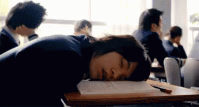 Image result for Gif of someone falling asleep during class