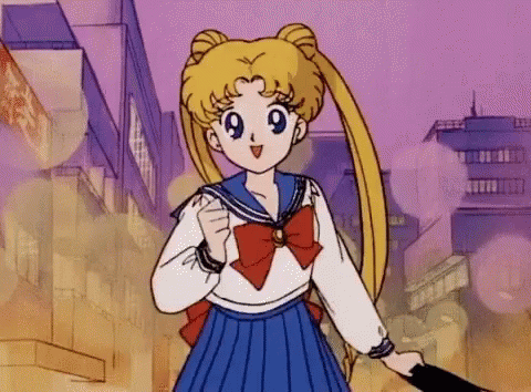 Sailor Moon Running GIF - SailorMoon Running School - Discover & Share GIFs
