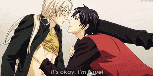 gay anime kiss gif