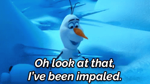 Image result for oh look i've been impaled