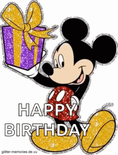 Happy Birthday Cake Mickey Gif