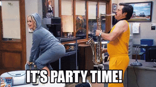 Image result for Parks and Rec party gifs