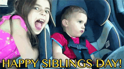 Image result for Sibling Day gif
