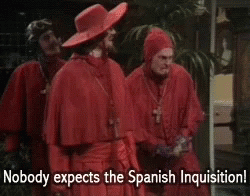 Nobody Expects The Spanish Inquisition Monty Python GIFs | Tenor