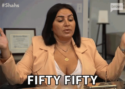 Fifty Fifty Half GIF - FiftyFifty Half Divide - Discover & Share GIFs