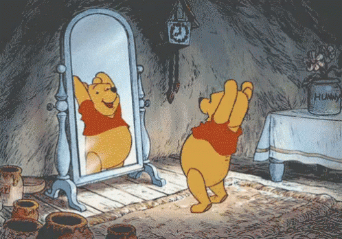 Winnie the Pooh working out at home
