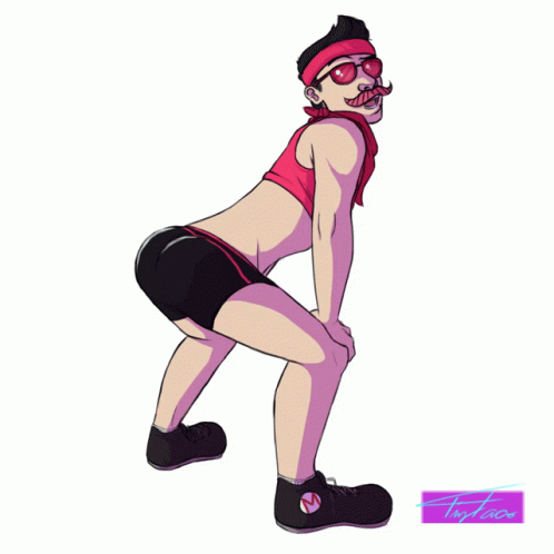 Anime girl twerking gif