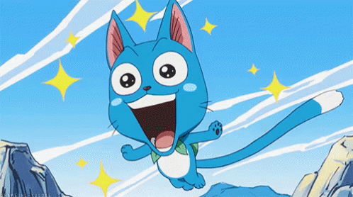 Happy Fairytail Gif Happy Fairytail Cat Discover Share Gifs