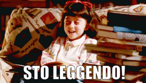 SERIE TV TRATTE DA LIBRI: 10 idee regalo per gli amici lettori 1 Leggendo Leggere Lettura Libro Libri Studio Studiare Studiando Libreria Biblioteca Matilda GIF - Reading MatildaSeiMitica Read - Discover & Share GIFs