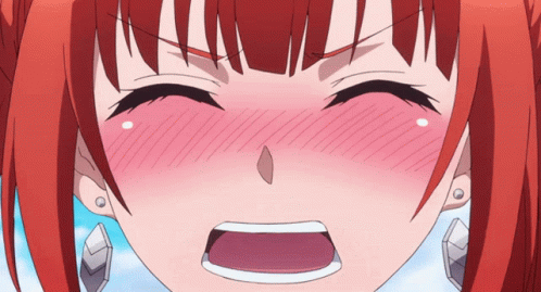 Pouting anime girl gif