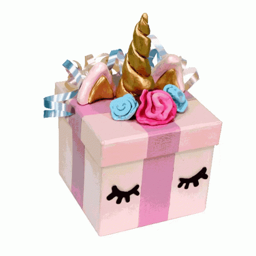 happy birthday unicorn birthday present gif happybirthdayunicorn