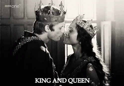 king arthur and queen gwen gif kingandqueen kingarthur queengwen