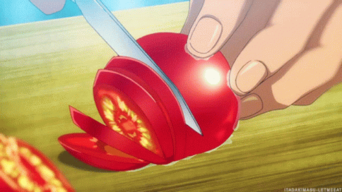 Anime Tomato GIF - Anime Tomato ChoppingTomato - Discover & Share GIFs